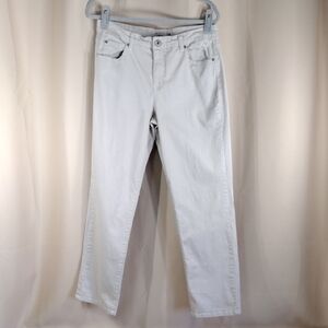 Bandolino Blue Mandie Fit Beige Gray Straight Leg Average Cotton Casual Jeans